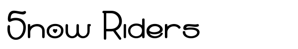 Snow Riders font preview